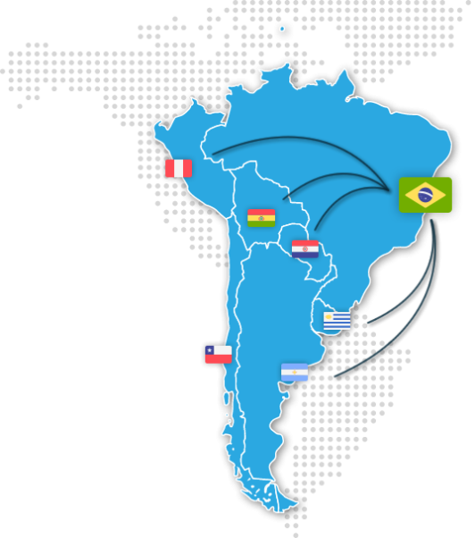 Presença em Toda a América do Sul